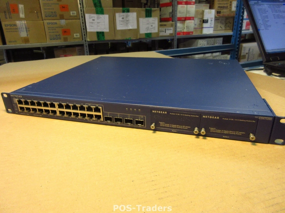Netgear GSM7328S ProSafe 24+4 Gigabit 24 10/100/1000 L3 Managed Stackable Switch