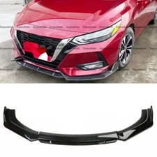For Nissan Versa Universal Front Bumper Lip Spoiler Splitter Glossy Black For Nissan Versa Universal Front Bumper Lip Spoiler Splitter Glossy Black