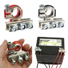 2X Car Marine Top Post Battery Terminals Clamp Connectors Positive Negative Ends