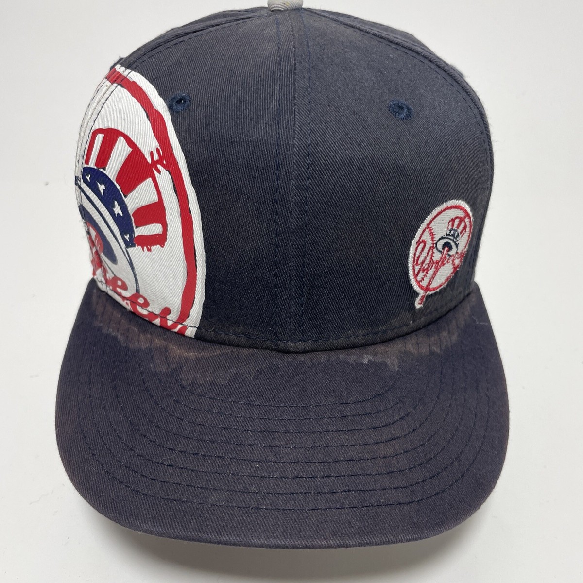 New York YANKEES Hat Cap Big Logo New Era Fitted Size 7 1/8 MLB 