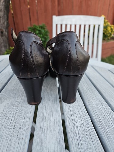 Taryn Rose - Chocolate Color Heeled Shoes - Size EU 35 / US 5-5.5 - Picture 4 of 12