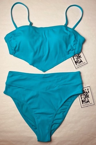 Neu mit Etikett California Sunshine BIKINI Oberteil Unterteil türkisblau MIX & MATCH Größe S M L XL - Bild 1 von 11