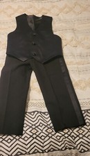 Boys Black Vest Tux
