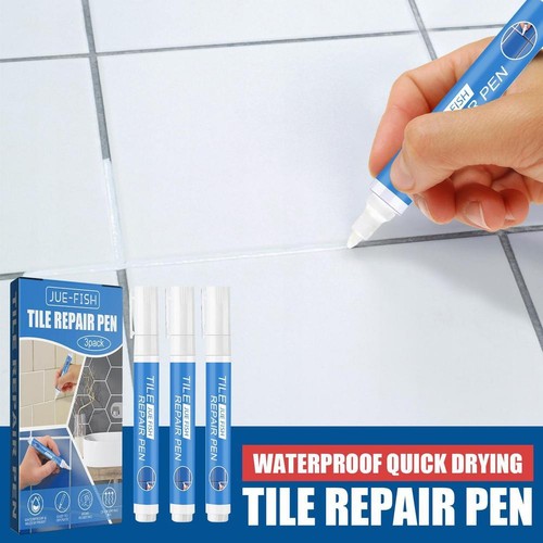 3Pcs Tile Grout Pen Repair Pen Set,Waterproof Marker GroutBest Restorer Q6B3
