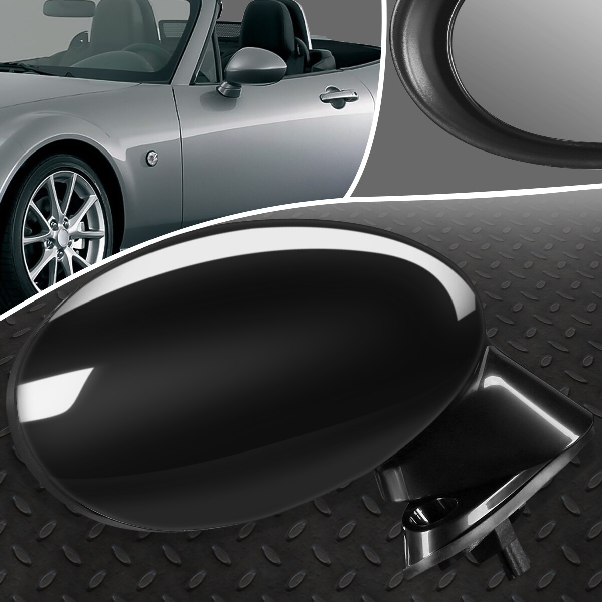 ДЛЯ 06-15 MAZDA MIATA OE STYLE ЗЕРКАЛО ПРАВОЙ БОКОВОЙ ДВЕРИ ПАССАЖИРА С ЭЛЕКТРОПРИВОДОМ В СБОРЕ