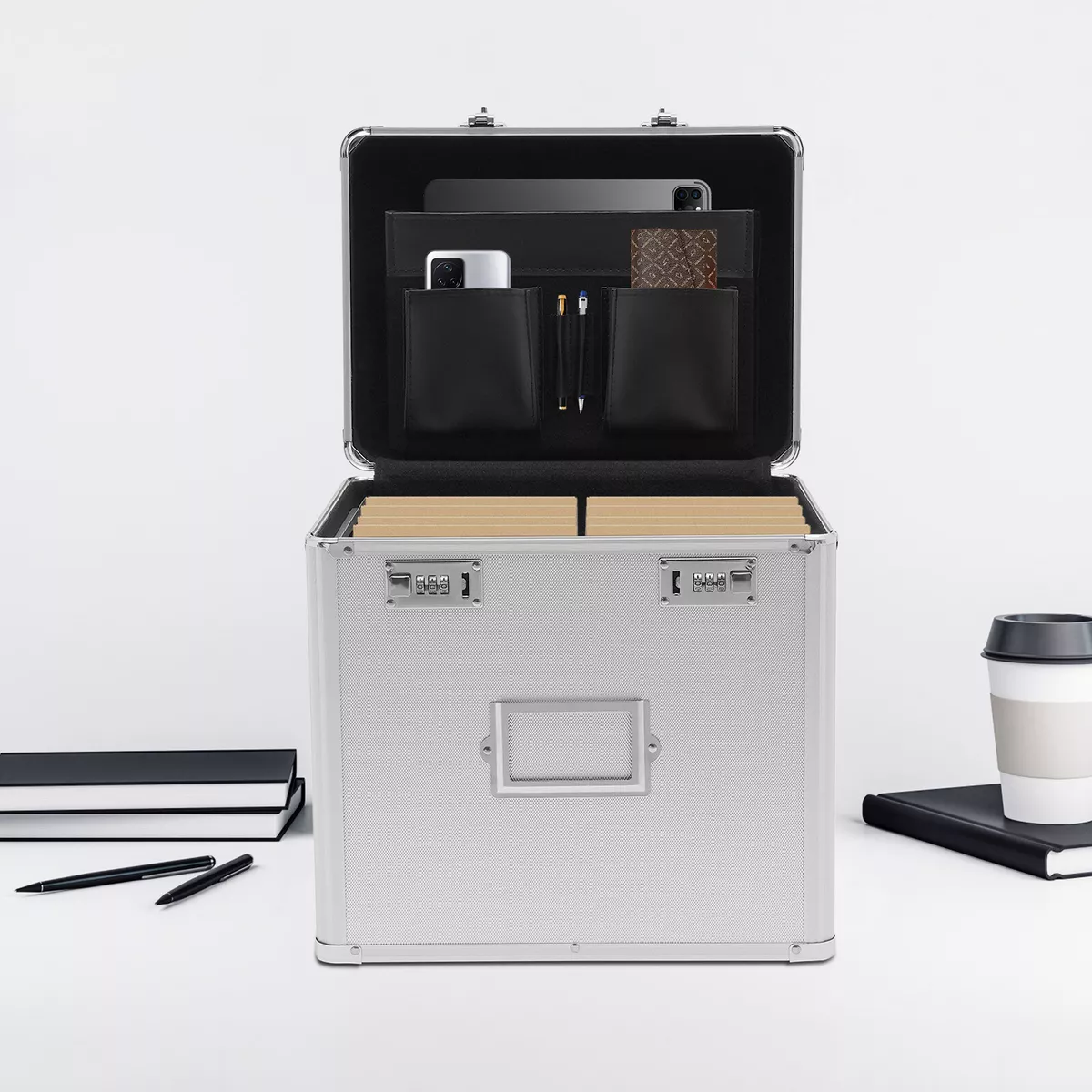 Lockable Security Chest Safe Waterproof Fireproof File Box Storage  Home/Office | eBay