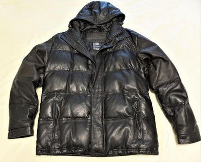 Analog Burton AG Leather Down Jacket L Men's Rare 2002 Vintage