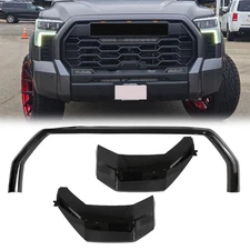 For Toyota Tundra 2022 2023 2024 Front Bumper Grille Trim Molding Cover Gloss