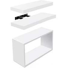 17 In. W X 5.7 In. D Floating Shelves Set of 3 over Toilet Decorative Wall She