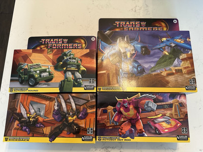 Transformers the Movie Kickback Hot Rod Thundercracker Hound Lot Action Figures