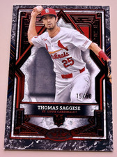 Topps Tier One Thomas Saggese Red Foil /50 Cardinals #86 RC 2025
