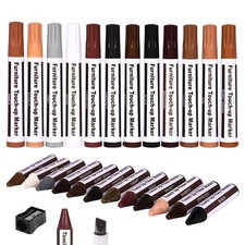 Furniture Repair Kit Wood Markers - Markers and Wax Sticks for Stains, Scratc...