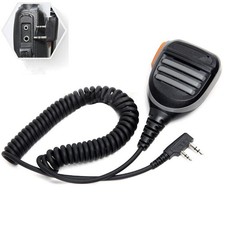 Portable Handheld Speaker Mic Shoulder Microphone 2-Pin for Walkie Talkie