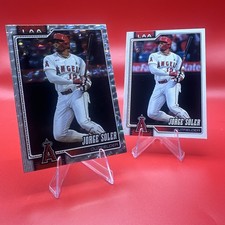 2026 Topps Series 1 #162 Jorge Sole Silver Crackle Foil & companion card ANGELS