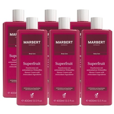 Marbert Superfruit 6 x 400 ml Duschcreme Dusch Creme Shower Cream Set