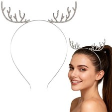HIFANMM Christmas Headband Metal Deer Antler 1 Count Pack of 1 , 2.Antler
