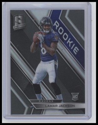 Lamar Jackson Rookie 2018 Panini Spectra #132 Silver Prizm /99 Ravens