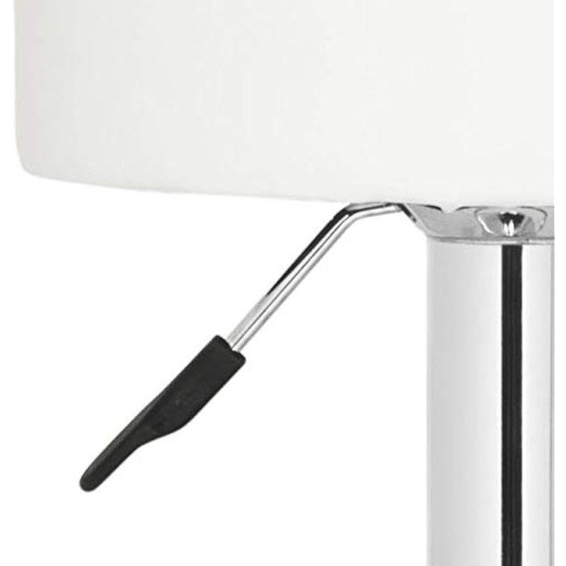 Adjustable Height Chrome Bar Stool Purple Upholstered Modern Design Home Office