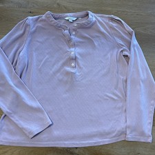 Pink Pointelle Boden Pj Top Size 12- VGC