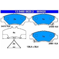 Bremsbelagsatz Scheibenbremse Vorne FüR Honda Jazz GE GG GK 08 Bis 26 ATE Neu