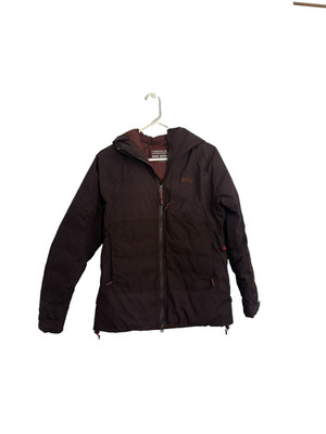 REI Stormhenge Peak 850 Down Jacket SMALL Hooded Puffer Waterproof Burgundy
