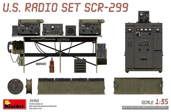 Miniart 1/35 Modellbausatz Dioramen U.S Radio Set Scr 299 Modellauto Statisch-image