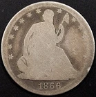 1866 Seated Liberty Half Dollar!
