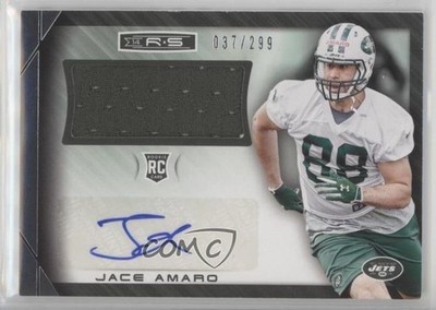 2014 Rookies & Stars Rookie Materials Signatures 37/299 Jace Amaro Auto RC 0a1