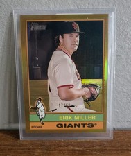 2025 Topps Heritage High Number - Erik Miller #558 Chrome Gold Border /50
