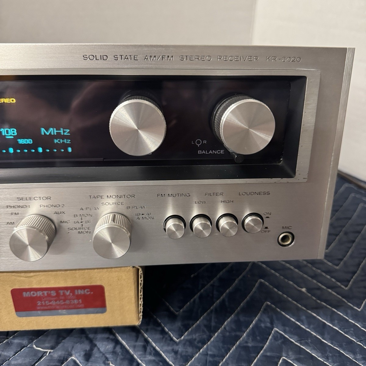 KENWOOD KR-6020 VINTAGE AM/FM STEREO RECEIVER - SERVICED - CLEANED