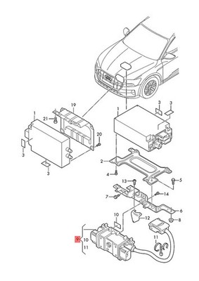 Genuine AUDI e-tron Sportb. HV charge current distributor 4KE971054F