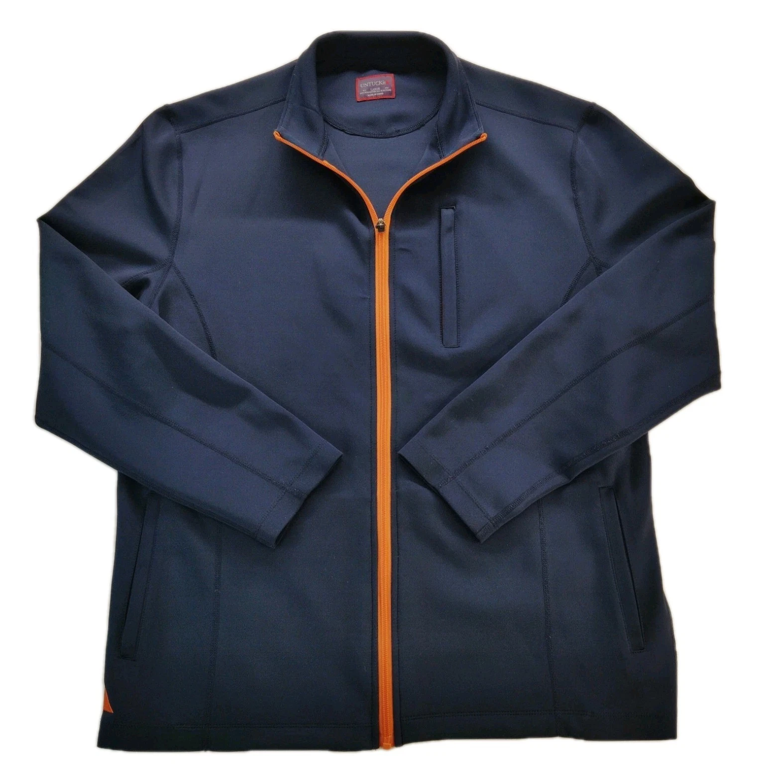 UNTUCKit Kezoh Sweater Mens Large Blue Long Sleeve Full-Zip Casual