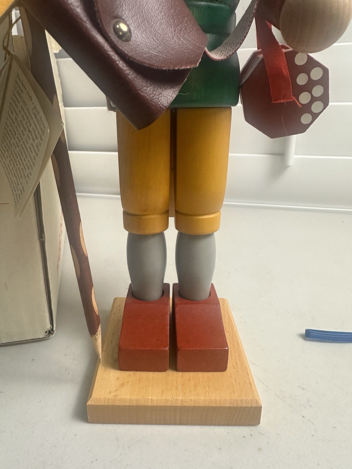 Vintage Holzkunst Christian Ulbricht  Nutcracker Tag West Germany The Texas Man