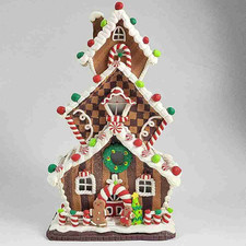Kurt Adler 13 Inch Cookie Layered Gingerbread House - Light Up Decoration - NIB