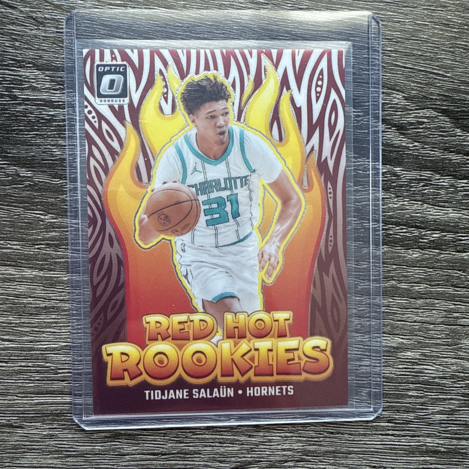 2024-25 Donruss Optic Tidjane Salaun Red Hot Rookies Rookie Card / Hornets