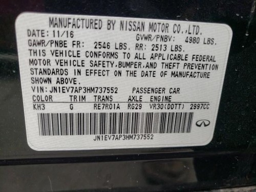 Ignition Switch Start And Stop Button Fits 14-18 INFINITI Q50 258295 - Picture 7 of 7