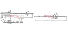 METZGER Brake Cable L+R For VOLVO 740 940 II 760 960 84-98