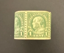 Unrolled USA #597 1c / 1 Cent Ben FRANKLIN Stamp COIL COMPLETE Unused ROLL.