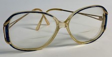 Vintage Blue Rim, Clear Bifocal Reading Eye Glasses