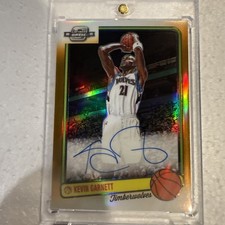 2020-21 Contenders Optic Tribute Orange Kevin Garnett /15 On Card Auto HOF