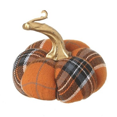  Herbstdeko Schottenkaro Stoff orange Kürbis Halloween Deko von Heaven Sends