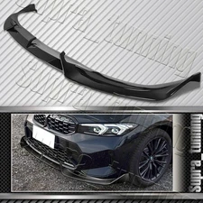 Painted Black Front Bumper Lip GT-Style For 2023-2025 BMW 3-Series G20 M-Sport