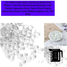 Charming Clear Glass Gem Pebbles - 85-100 PCS for Floral and Crafting Decor