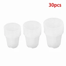 30 Pcs Clear Nursery Pots 6/5/4 Inch Plastic Orchid Pots with Drainage Holes