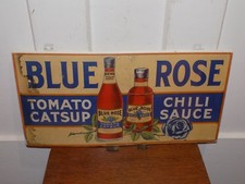 Vintage Blue Rose Tomato Catsup This Cardboar...