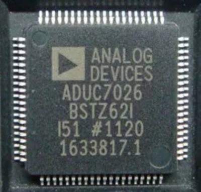 ADUC7026BSTZ62 MCU 16-bit/32-bit ARM7TDMI RISC 62KB   3.3V 80-Pin LQFP  *kk