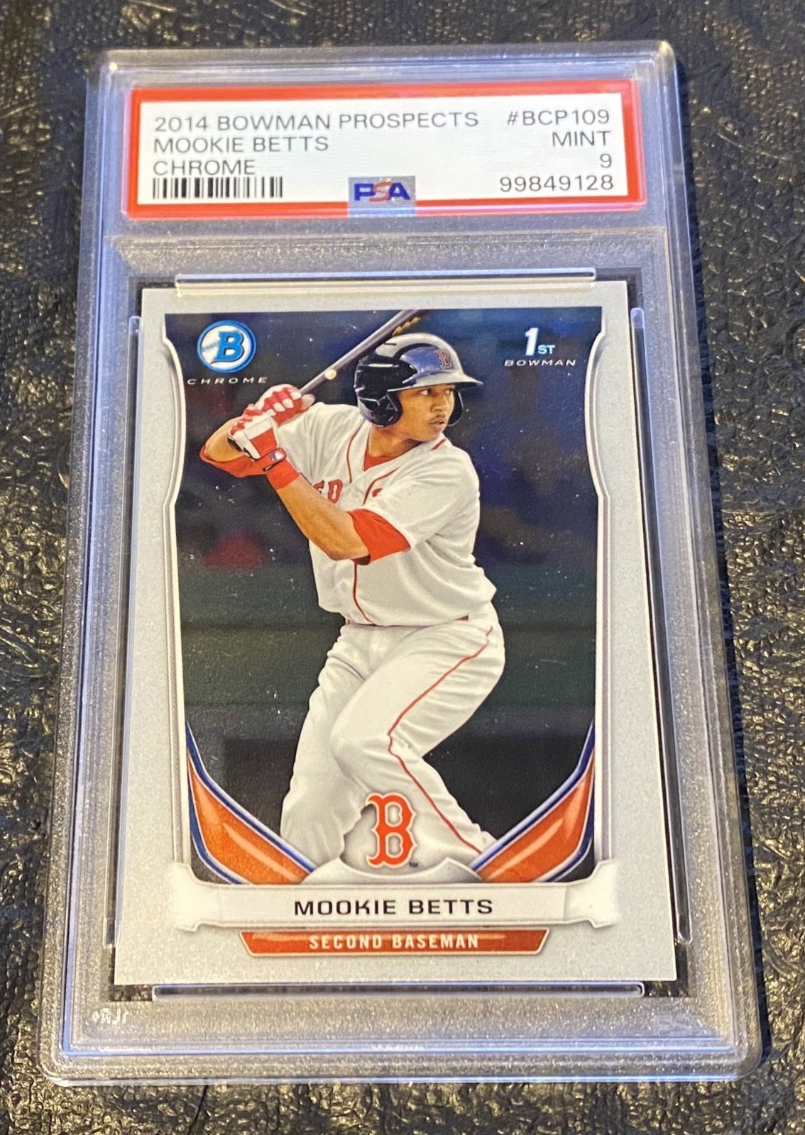 Mookie Betts 2014 Bowman Chrome Prospects PSA 9 MINT Rookie 1st Bowman Red Sox