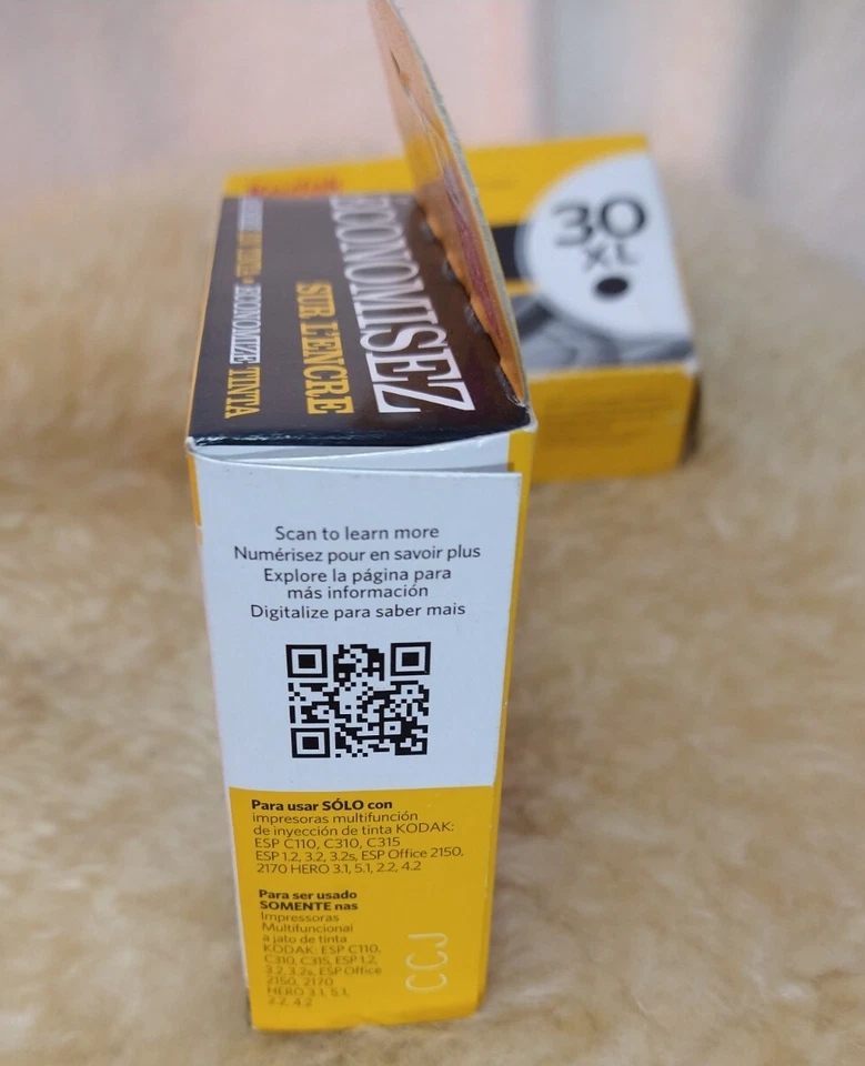 KODAK 30 XL INK CARTRIGES FOR INKJET PRINTER 2 BLACK GENUINE KODAK NEW SEALED - Image 4 of 4
