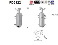 DPF Rußpartikelfilter Dieselpartikelfilter AS FD5122 Cordierit für FIAT FREEMONT