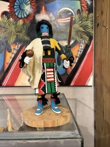Navajo Kachina Carving Figurine Long Haired JC Native u19